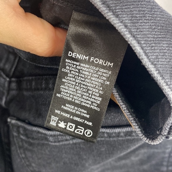 Denim Forum The Twiggy High Rise Flare 32L Jeans in Black - Size 24 - Picture 12 of 13